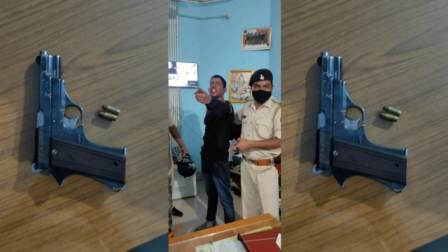 Cheeta team arrested Devendra Yadav with arms and bulets
