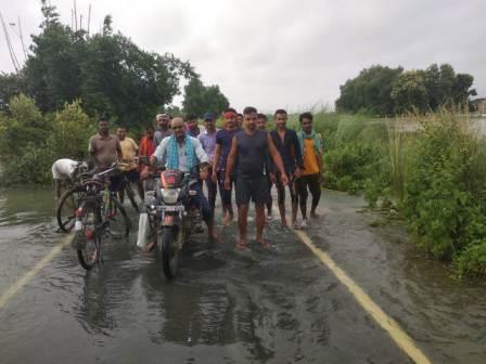 Many villages of Bihiya block affected by flood