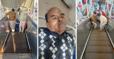 Avadh Bihari Pandey injured by train