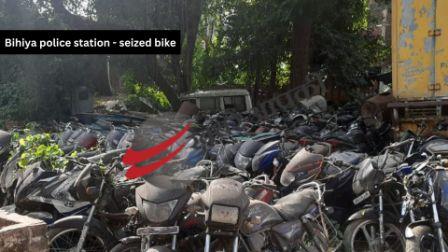 Bihiya police station - seized bike