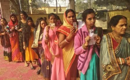Bihiya Nagar Panchayat Election-57 प्रतिशत मतदान