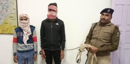 भाजपा नेता सह ठेकेदार को गोली मारने में वांटेड सहित दो हथियार के साथ गिरफ्तार