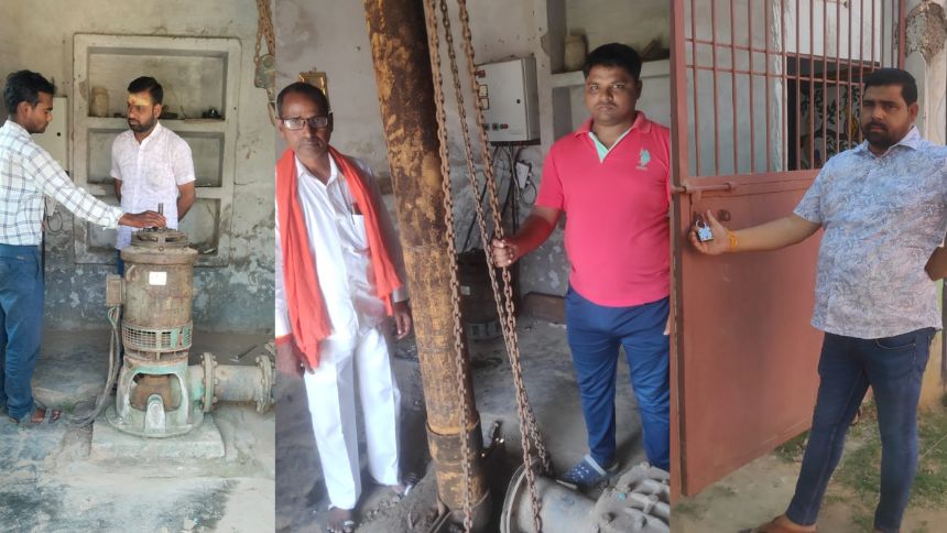 Water crisis in Shahpur Nagar - नगर वासियों की शिकायत पर पूर्व मुख्य पार्षद बिजय कुमार सिंह ने किया निरीक्षण 