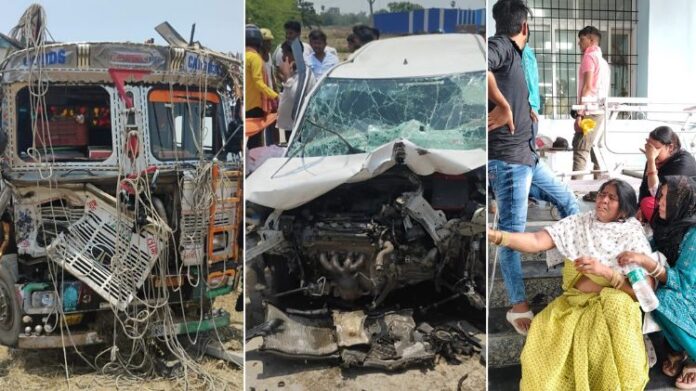 Shahpur road accident - शाहपुर सड़क हादसे में कार सवार दारोगा की मौत, ट्रक चालक जख्मी