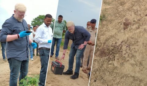 FSL team -Bihiya - एफएसएल टीम ने घटनास्थल का किया मुआएना