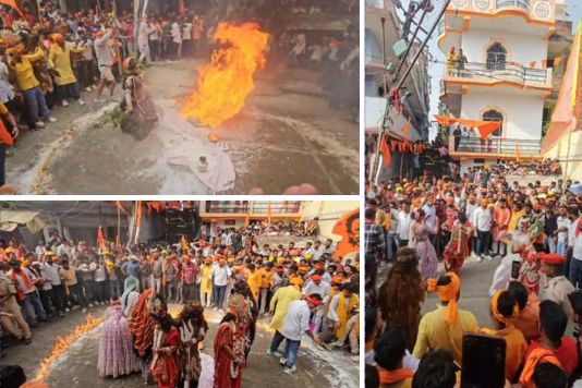 Ram Navami Procession Shahpur: वृंदावन और बनारस के कलाकारों द्वारा माँ काली और शिव तांडव