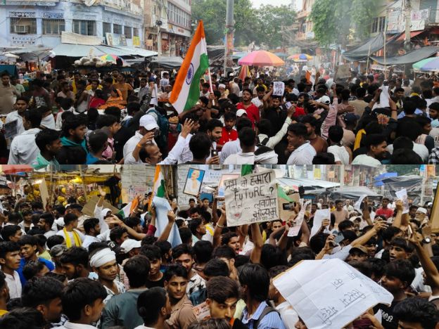  Bihiya Students - जब बिहिया राजा बाजार चौक पर एकत्रित हुए छात्र