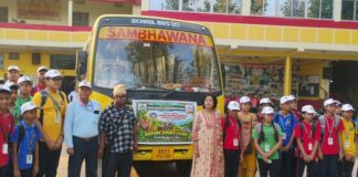 Students from Sambhavna Vidyalaya have set off for a nature study camp at Valmiki Tiger Reserve.